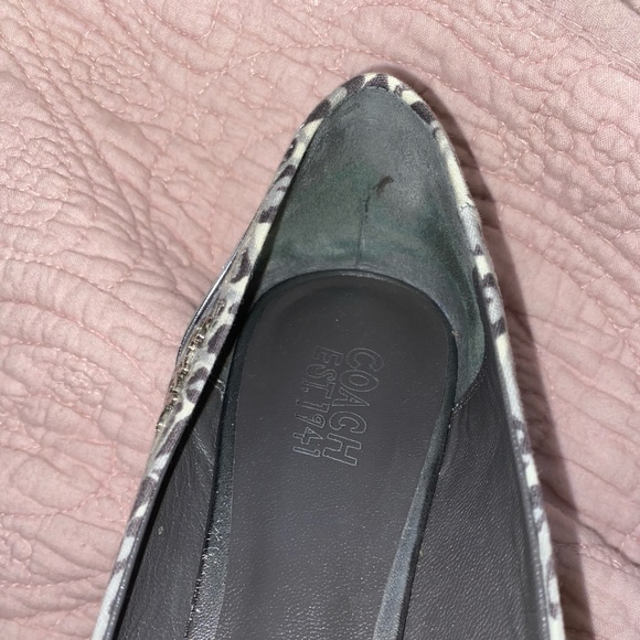 NWOT Authentic Coach Grey Leopard and Sequin Flats - Picture 9 of 9